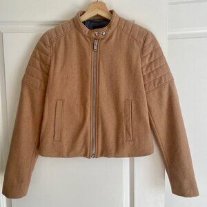 GAP Wool-Blend camel jacket (moto biker style). Size S (regular)